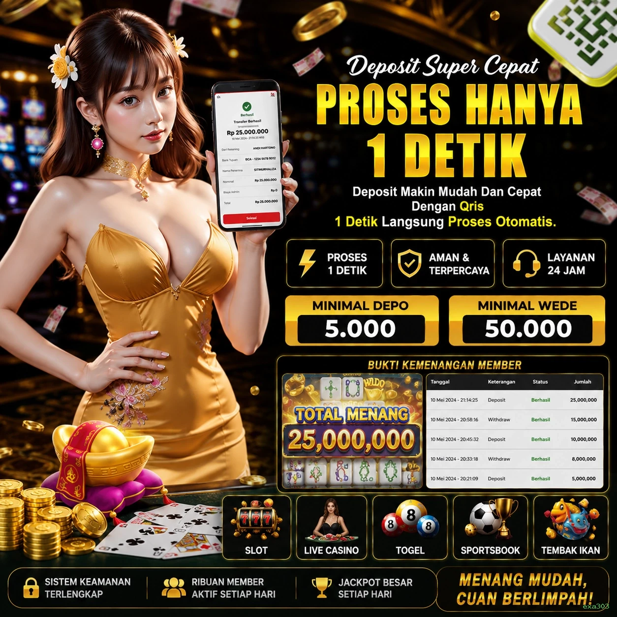 exa303 Bonus Menarik